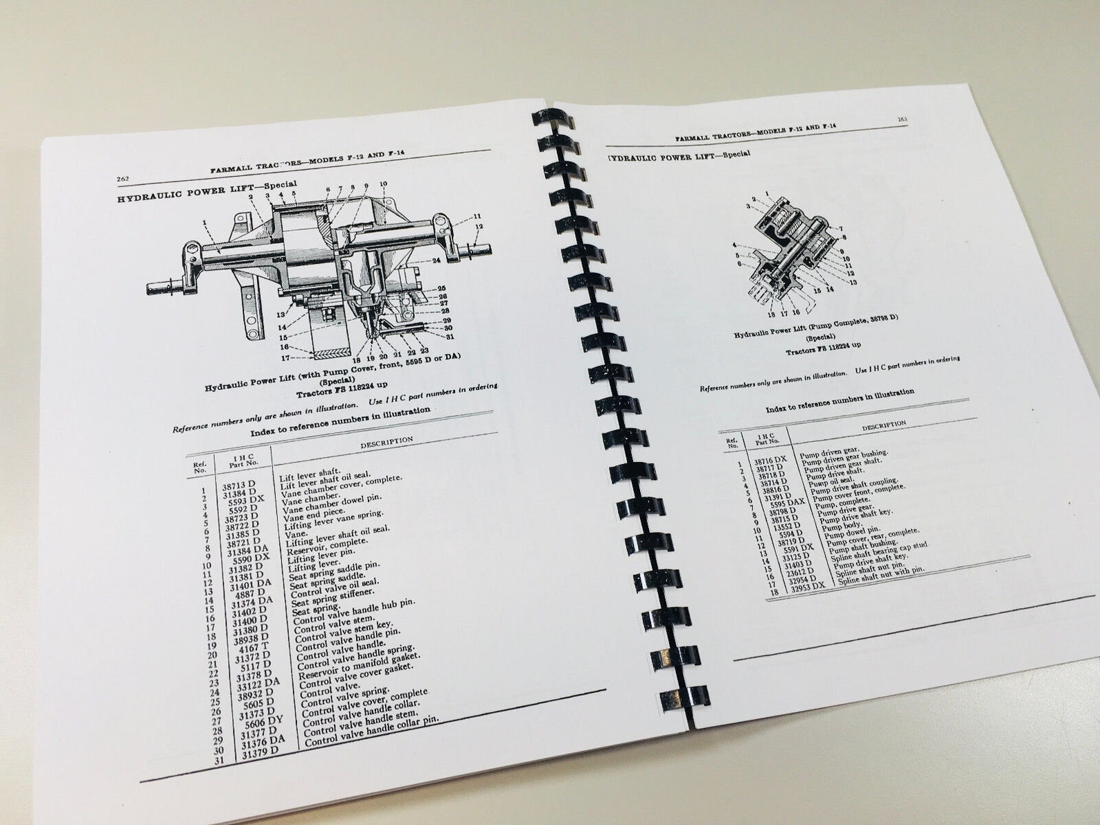 Mccormick Deering Farmall F12 F14 Tractor Parts Manual Catalog