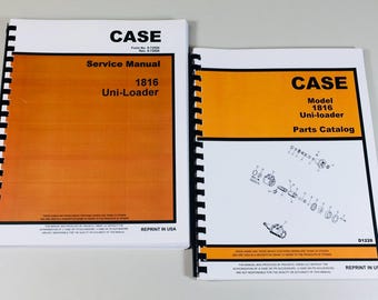 Case 1816 Uni Loader Skidsteer Service Manual Parts Catalog Repair Shop Overhaul