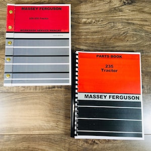 Massey Ferguson 235 Tractor Service Parts Manual Repair Shop Set Repair Book