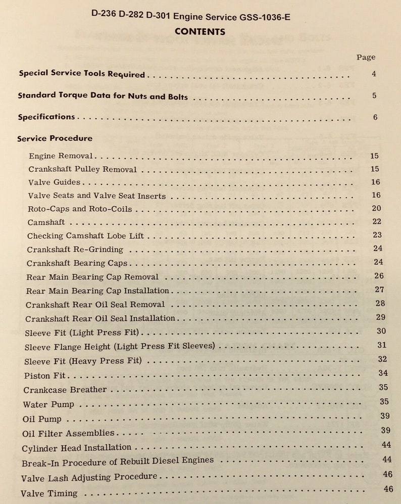 International D-282 Diesel Engine for 560 3850 Tractors Service Parts ...