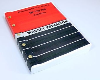 Massey Ferguson Mf 750 760 Combine Service Repair Manual Technical Shop Book