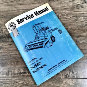 International 210 225 230 275 375 Windrowers Chassis Service Shop Repair Manual