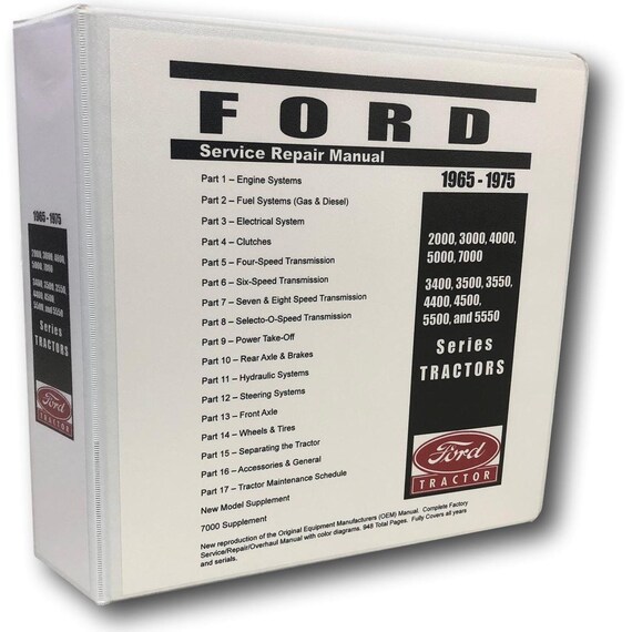 Service Shop Manual for Ford 2000 3000 4000 5000 7000 | Etsy