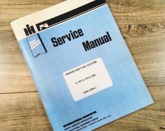 Manuale di riparazione e assistenza per l'officina di carburante del motore International Farmall C-157 C-175 C-200