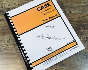Case Cruz-Air 40 Series E 40E Crawler Parts Manual Catalog Book Schematic