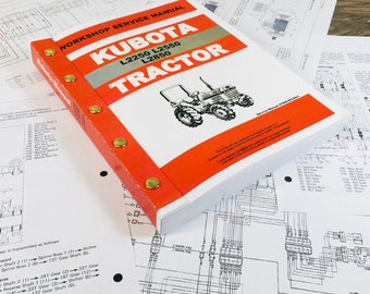 Kubota L2250 L2550 L2850 Tractor Service Repair Manual Shop Book Overhaul 452Pgs