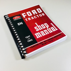 Ford 8N Tractor Service Repair Manual Technical Shop Book 2N 9N Compatible New