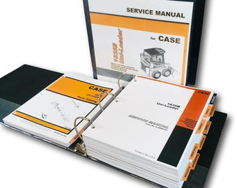 Service Manual Set Case 1835B Uni Loader Skid Steer Parts Catalog Workshop Shop