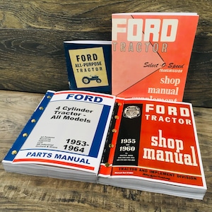 1962-65 Ford 2000 4000 Series Tractor Service Repair Operators Parts Manuals Gas
