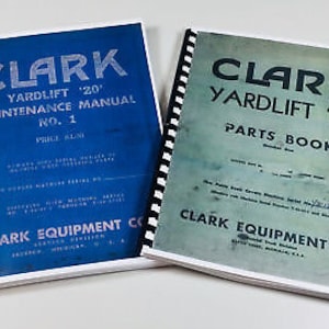 Clark Yardlift 20 Forklift Service Repair Shop Parts Manuals Catalog Maintenance