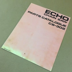 Echo Cs-302 Chainsaw Parts Manual Catalog Chain Saw 2 Cycle