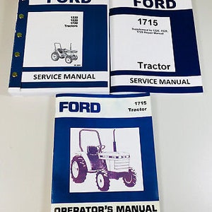 Ford 1715 Tractor Service Repair Manual Set Owners Operators Shop Technical
