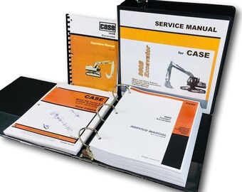Case 980B Excavator Service Manual Parts Catalog Operators Set S/N 6203751-After