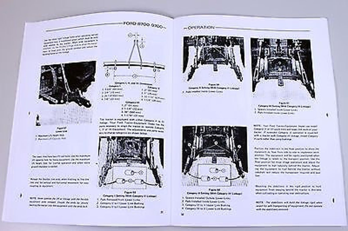 FORD 8700 9700 Tractor Operators Manual