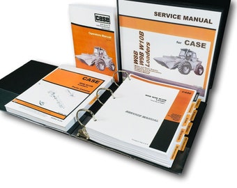 Case W10B Gas Wheel Loader Service Manual Parts Catalog Operators Repair Set