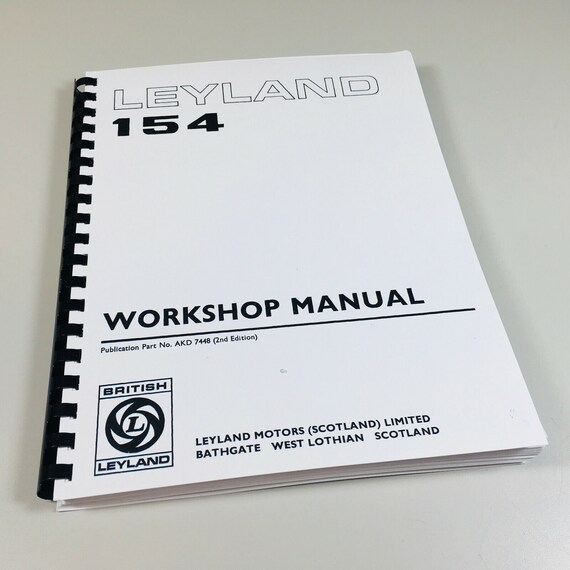 Leyland 154 Tractor Workshop Service Repair Shop Manual