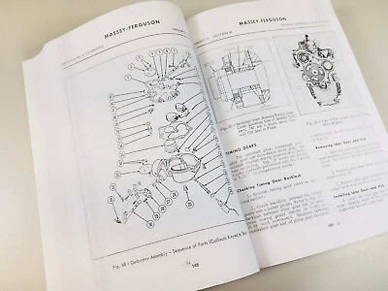 Fsm 135 Massey Ferguson 135 Tractor Factory Service Manual Parts Catalog Repair ...
