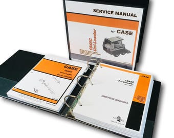 Case 1845C Uni Loader Skid Steer Service Manual Parts Catalog Repair Shop Books