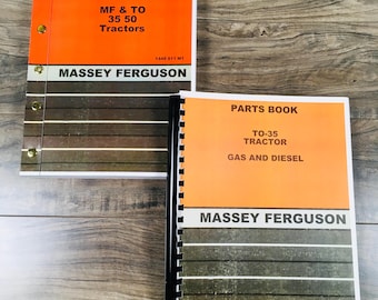 Lot Massey Ferguson To-35 Tractor Parts Book Service Repair Shop Manual Workshop