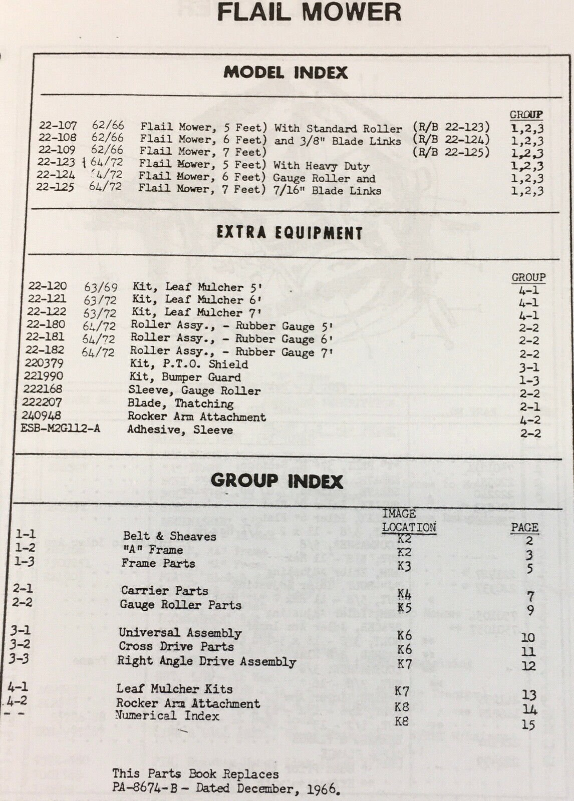 Ford 907 Series Flail Mowers Parts Manual Catalog Book Assembly