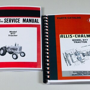 Set Allis Chalmers D-17 Series 1 2 3 Tractor Service Repair Manual Parts Catalog
