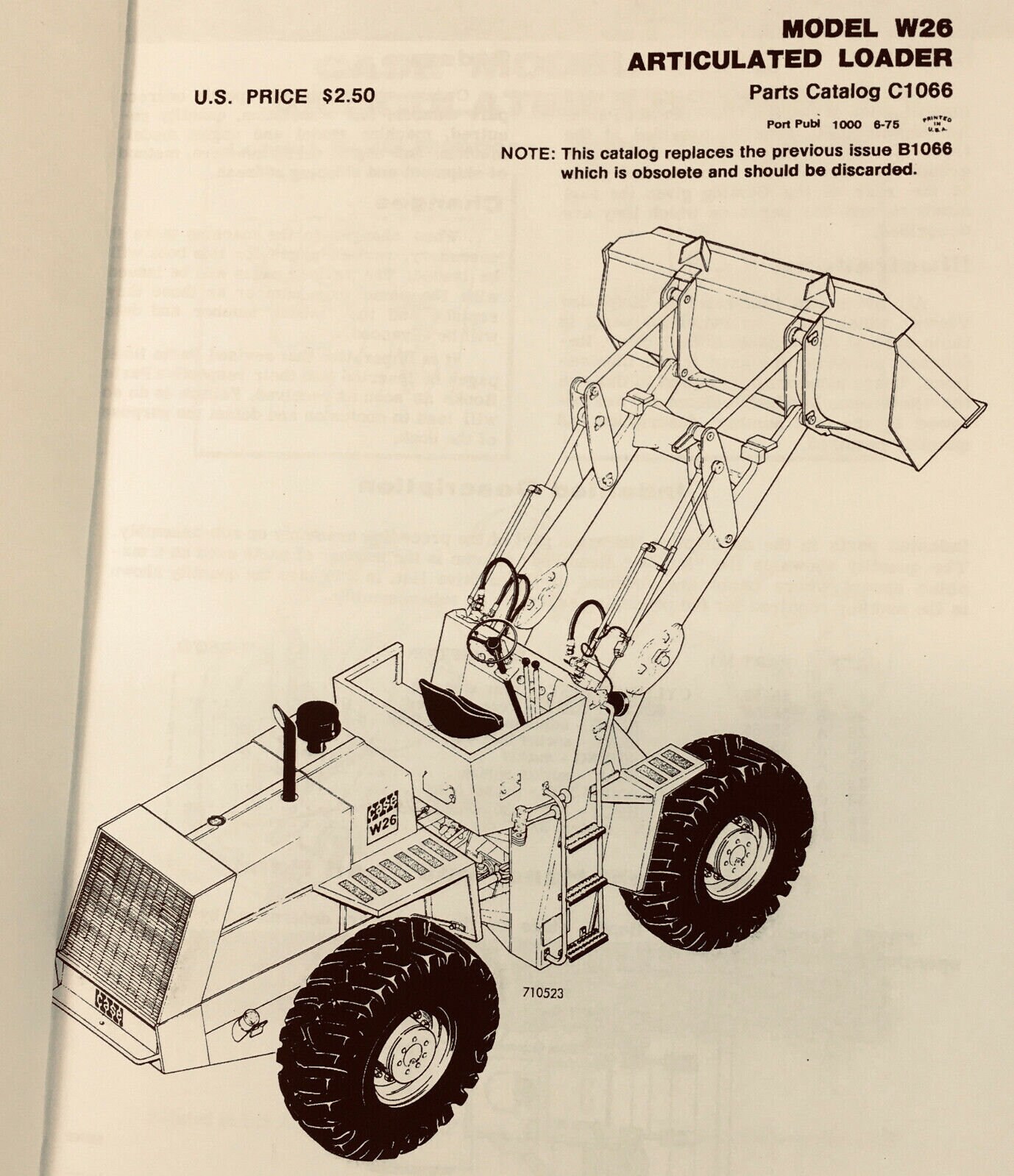 J I Case Model W26 Articulated Loader Wheel Parts Catalog Etsy