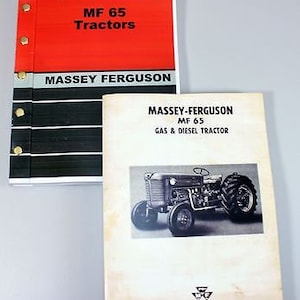 Set Massey Ferguson Mf 65 Tractor Service Repair Owners Operators Manual Shop MF