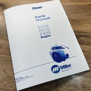 Onan P216 P218 P220 Engine Parts Manual Catalog Exploded Views For Assembly