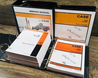 Case W30 Wheel Loader Pay Loader Service Manual Parts Catalog Shop Repair Set