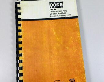Case 580C Tractor Loader Backhoe Owners Operators Manual Coil Bound
