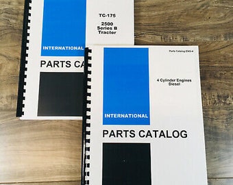 International 2505B 2510B 2514B Diesel Wheel Tractor Parts Manual Set Catalog