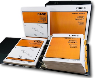 Case 580B 580Ck B Hydrostatic Tractor Loader Backhoe Service Manual Parts Ctlg