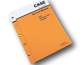 Case W26 Articulated Wheel Loader Service Catalog Manuals Repair Shop Technical