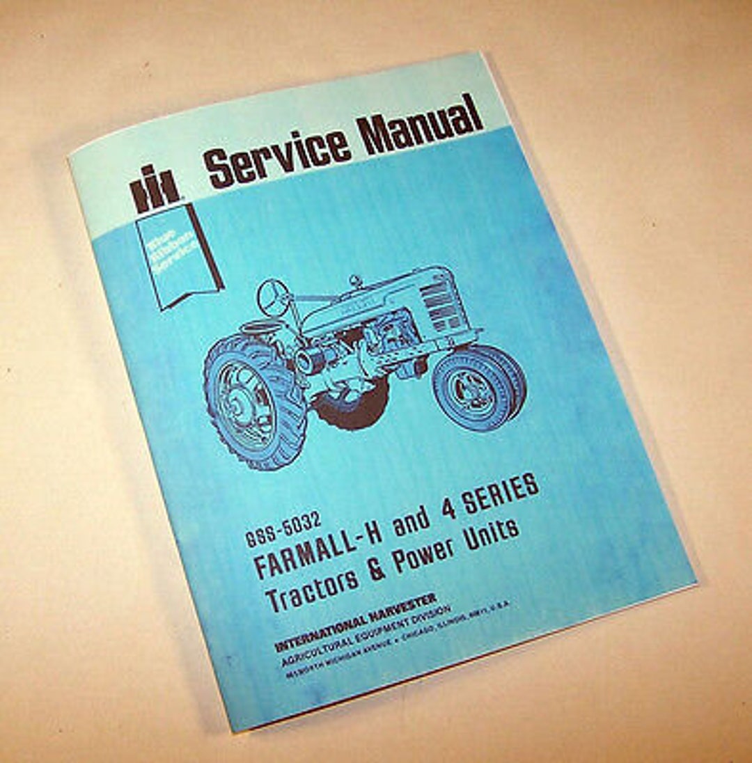 Farmall H Hv Tractor Service Manual Repair International Ih Mccormick