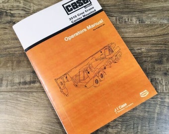 Case Drott 2510 Cruz Crane Carrier Mounted Operators Manual Owners Book