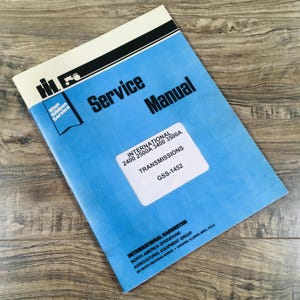 International 2400 2500A 3400 3500A Hydrostat Transmission Service Repair Manual