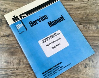 Manuale di riparazione e assistenza della trasmissione idrostatica International 2400 2500A 3400 3500A