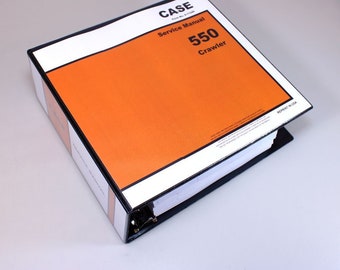 Case 550 Crawler Dozer Service Manuale di riparazione Negozio tecnico Libro Revisione