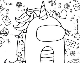 48 Drawing Among Us Game Coloring Pages Best