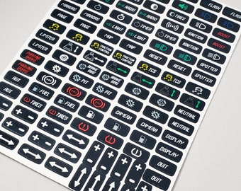 Sim Decals | Sim Labels | Sim Button stickers | Button Box Labels | Simulator | Sim Racing