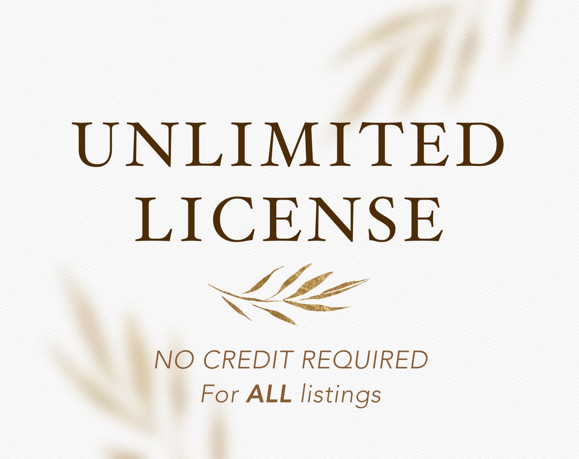 Extended license for ALL listings. Digital License Etsy