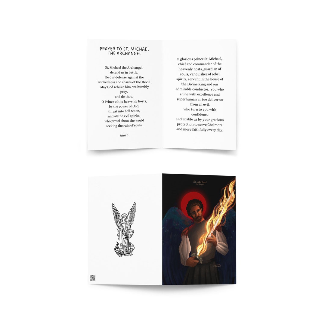 St. Michael the Archangel Prayer Card - Etsy Ireland