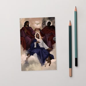 Postal de la Coronación de la Santísima Madre