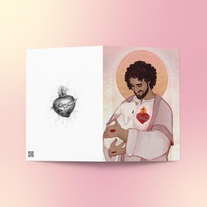 Cartão de oração do Sagrado Coração de Jesus