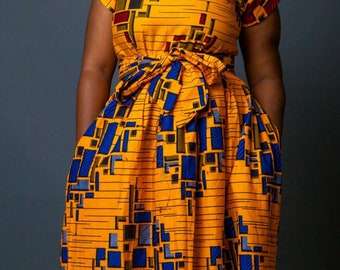 African maxi gown, Ankara gown, African dress for women.