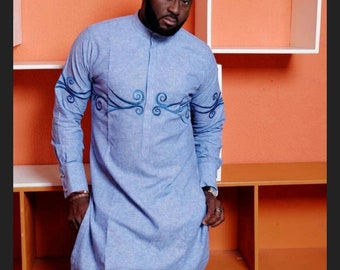 African men shirt with matching pant\ African clothing\ African men shirt