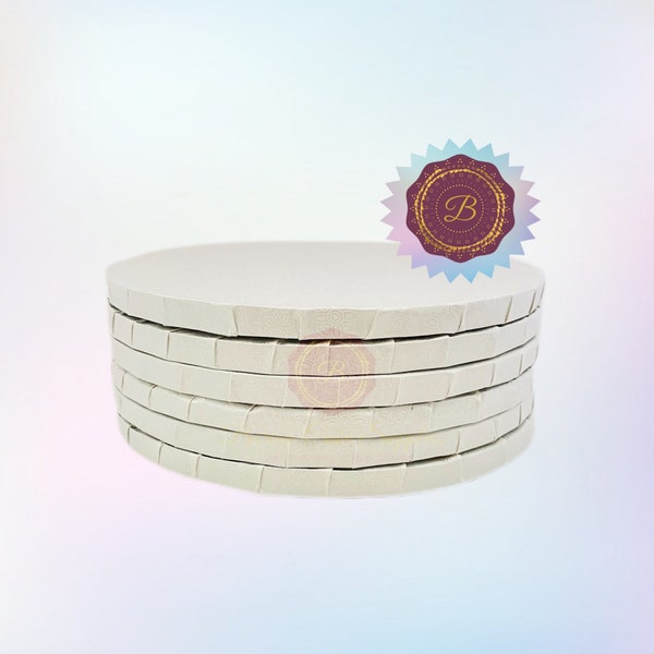 Cake Boards Round | White Drums 1/2" Thick | 12mm | Free shipping coupons! NEW Exclusive Offer! Pay for 5, Get 6