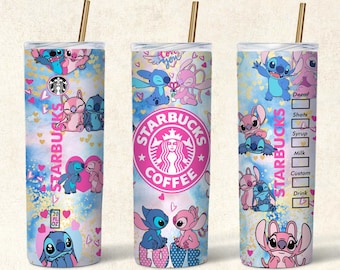Pink Stitch Starbucks Tumbler – Classy Mess Boutique
