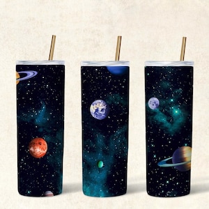 Space 20oz Skinny Tumbler Sublimation Design-Straight & Tapered Template-Digital Download-Cosmos Skinny Tumbler Wrap PNG, Space Tumbler Wrap
