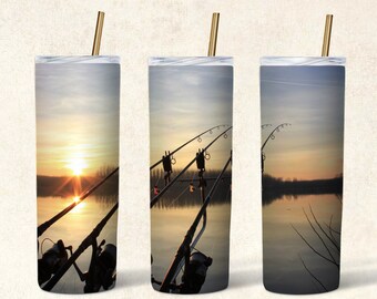 Fishing 20oz sublimation skinny tumbler, digital file, Fishing 20oz sublimation tumbler design, digital file, Fishing tumbler, PNG, Fishing